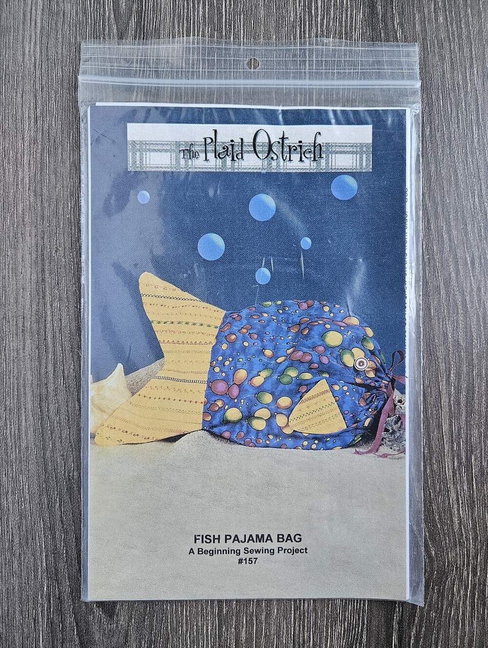 NEW The Plaid Ostrich 157 Fish Pajama Bag Pattern